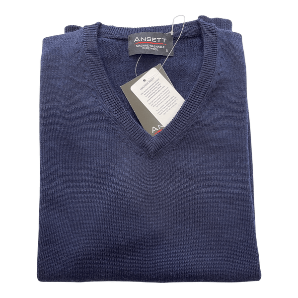 Ansett Machine Washable Vee Neck Pullover 3033 - Ronald King