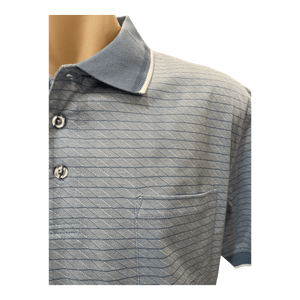Back Bay Mercerised Cotton Jacquard Polo G480100 - Ronald King