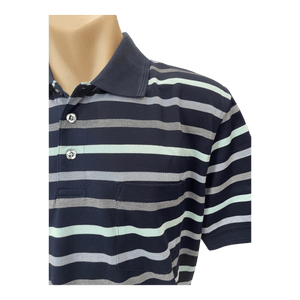 Back Bay Mercerised Cotton Stripe Polo G480104 - Ronald King