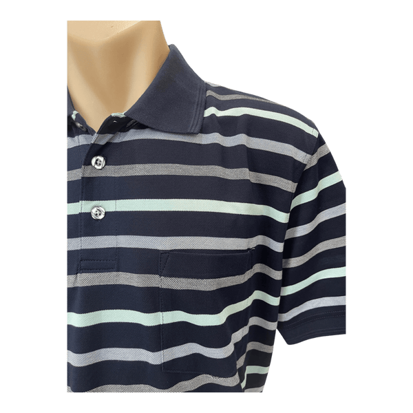 Back Bay Mercerised Cotton Stripe Polo G480104 - Ronald King
