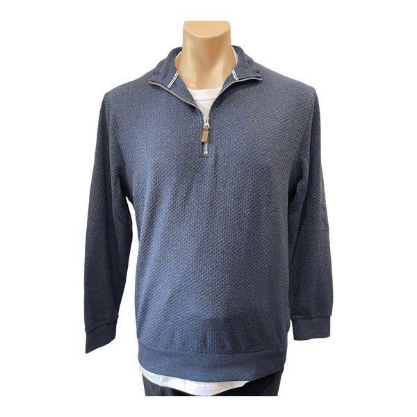 Back Bay Waffle Knit 1/4 Zip Top G380111 - Ronald King