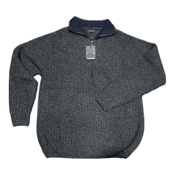 Berlin 1/4 Zip Wool Rib Pullover K101 - Ronald King