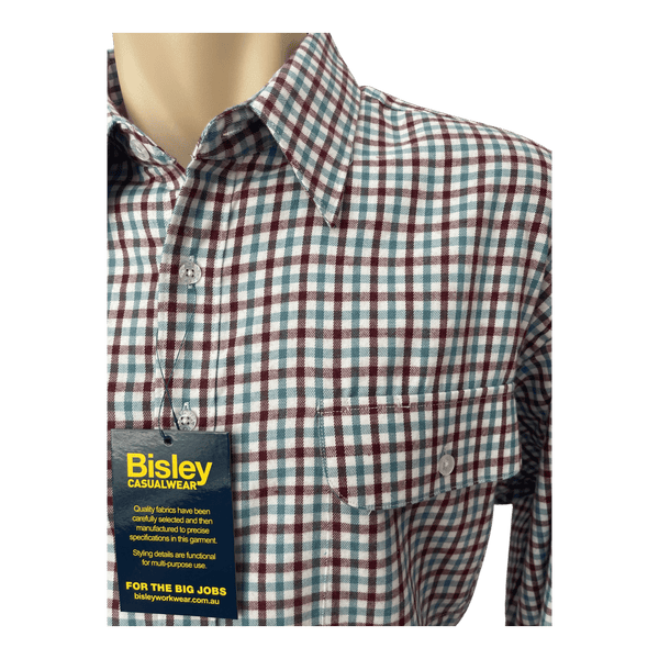 Bisley Brushed Twill Check Long Sleeve Shirt BS70429W - Ronald King