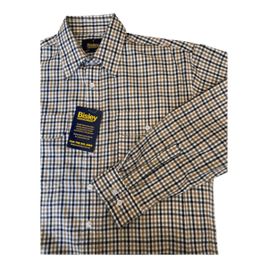 Bisley Brushed Twill Small Check Long Sleeve Shirt BS70363W - Ronald King