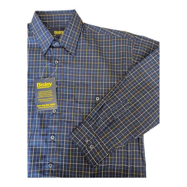 Bisley Easy Care Medium Check Long Sleeve Shirt BS70348 - Ronald King