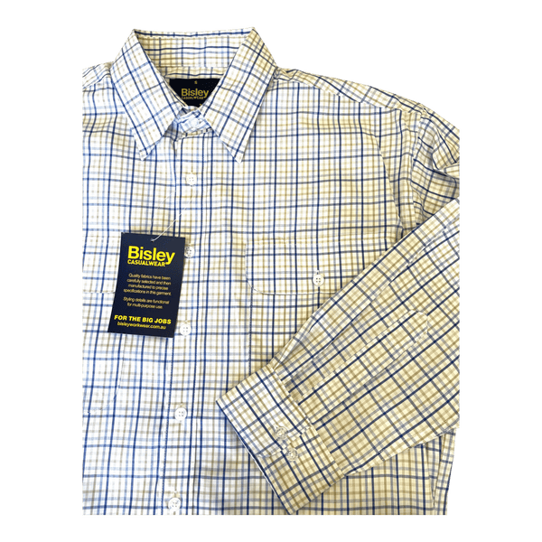 Bisley Easy Care Medium Check Long Sleeve Shirt BS70358 - Ronald King