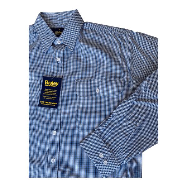 Bisley Easy Care Small Check Long Sleeve Shirt BS70355 - Ronald King