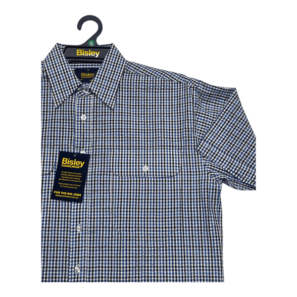 Bisley Short Sleeve Seersucker Check Shirt BS20383 - Ronald King