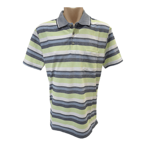 Blue Horizon Stripe Polo BH48422 - Ronald King
