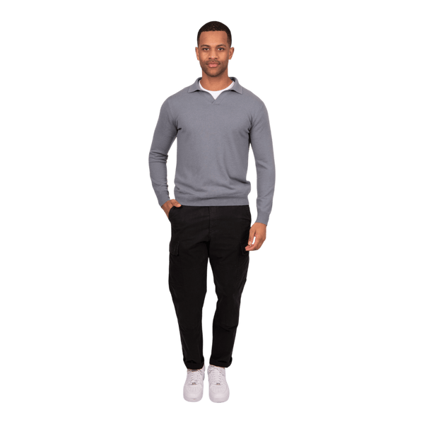 Bridge and Lord Wool Cashmere Open Collar Polo BL5503 - Ronald King