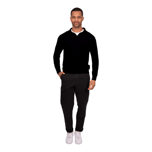 Bridge and Lord Wool Cashmere Open Collar Polo BL5503 - Ronald King