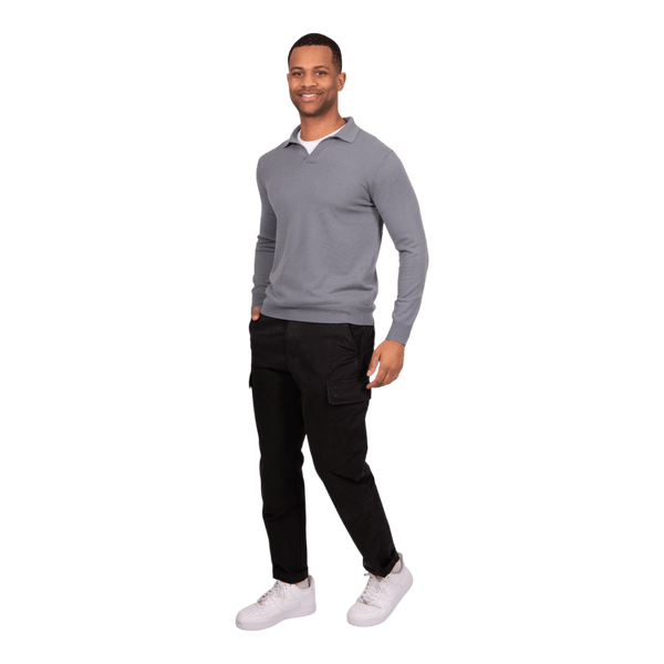 Bridge and Lord Wool Cashmere Open Collar Polo BL5503 - Ronald King