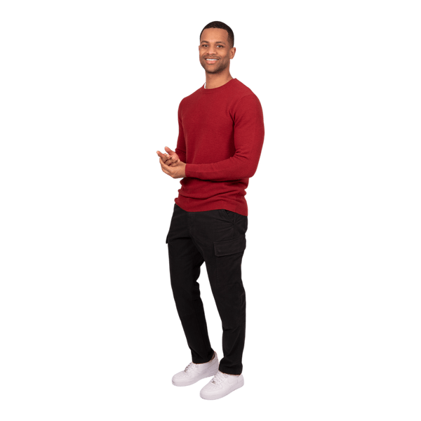 Bridge and Lord Wool/Cashmere Waffle Pullover BL5502 - Ronald King