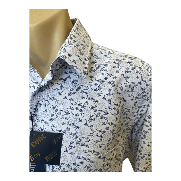 Cipollini Gold Printed Microfibre Shirt 4124 - Ronald King