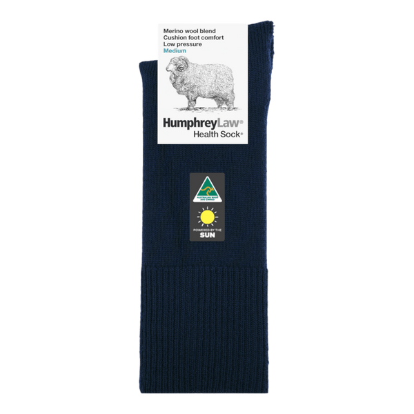 Humphrey Law 60% Fine Merino Wool Low Pressure Cushion Sole Health Sock® Style 45C - Ronald King