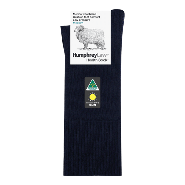 Humphrey Law 60% Fine Merino Wool Low Pressure Cushion Sole Health Sock® Style 45C - Ronald King