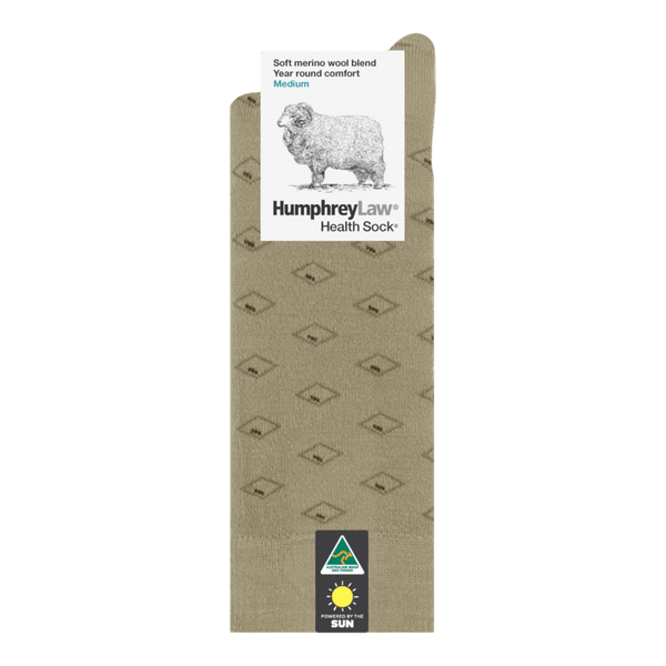Humphrey Law 60% Fine Merino Wool Patterned Health Sock® Style 85C - Ronald King