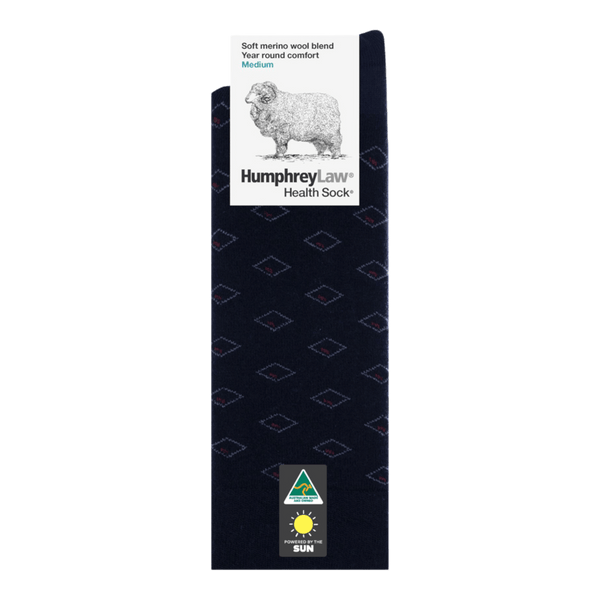 Humphrey Law 60% Fine Merino Wool Patterned Health Sock® Style 85C - Ronald King