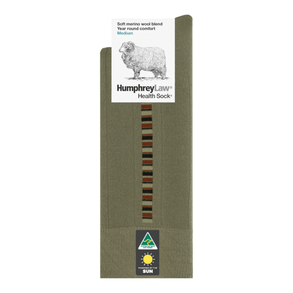 Humphrey Law 60% Fine Merino Wool Patterned Health Sock® Style 85C - Ronald King