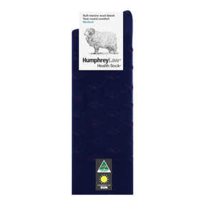 Humphrey Law 60% Fine Merino Wool Patterned Health Sock® Style 85C - Ronald King