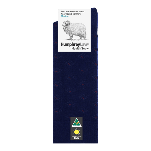 Humphrey Law 60% Fine Merino Wool Patterned Health Sock® Style 85C - Ronald King