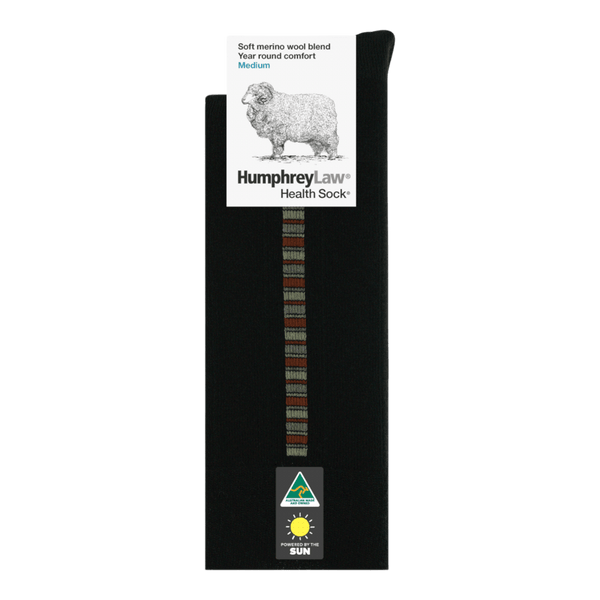 Humphrey Law 60% Fine Merino Wool Patterned Health Sock® Style 85C - Ronald King