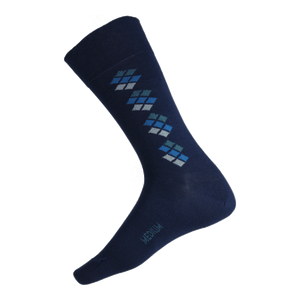 Humphrey Law 85% Mercerised Cotton Patterned Health Sock® Style 51C Multi Diamond - Ronald King