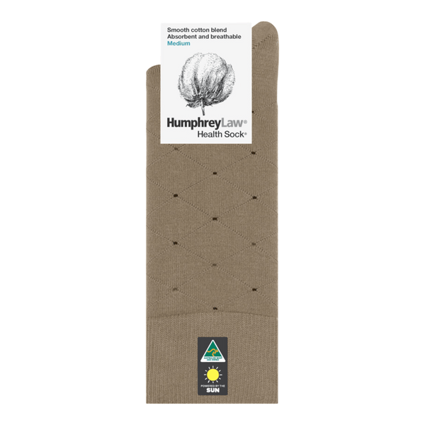 Humphrey Law 85% Mercerised Cotton Patterned Health Sock® Style 51C Net Diamond - Ronald King