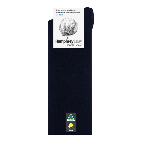 Humphrey Law 85% Mercerised Cotton Patterned Health Sock® Style 51C Net Diamond - Ronald King