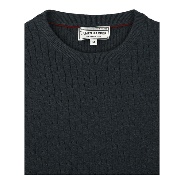 James Harper Fine Cable Knit Pullover JHK85 - Ronald King