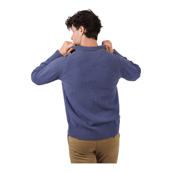 James Harper Wool/Cotton Polo Pullover JHK82 - Ronald King