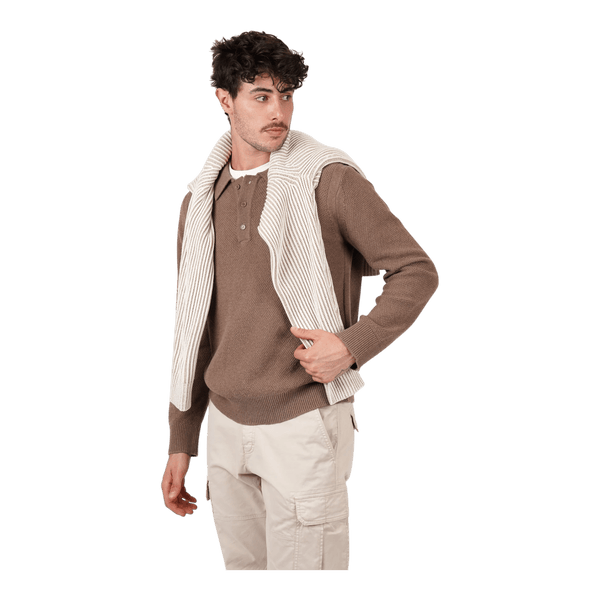 James Harper Wool/Cotton Polo Pullover JHK82 - Ronald King