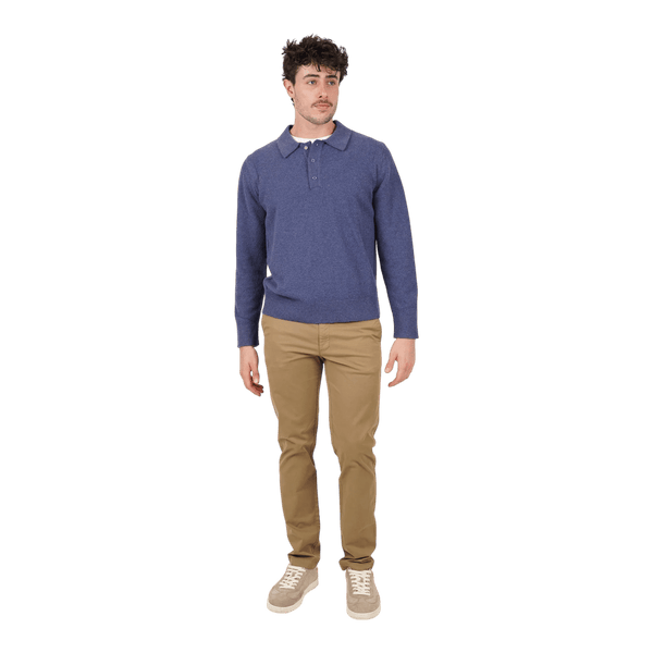 James Harper Wool/Cotton Polo Pullover JHK82 - Ronald King