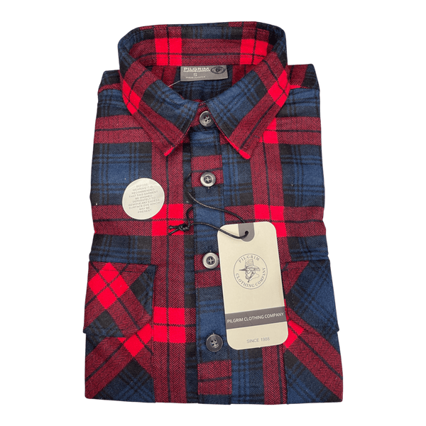 Pilgrim 1/2 Button Flannelette Shirt 2141 - Ronald King