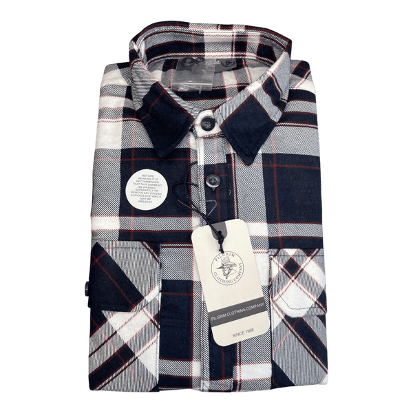 Pilgrim 1/2 Button Flannelette Shirt 2141 - Ronald King