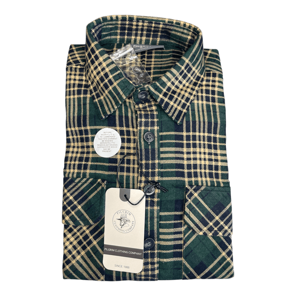 Pilgrim 1/2 Button Flannelette Shirt 2141 - Ronald King
