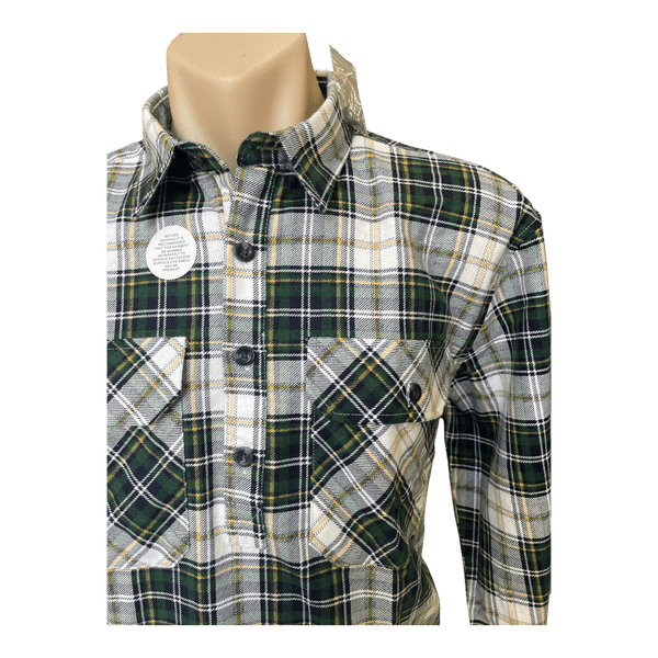 Pilgrim 1/2 Button Front Flannelette Shirt 6141 - Ronald King