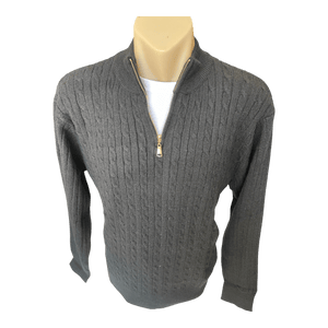 Sugar Foster Cable Knit 1/4 Zip Top - Ronald King