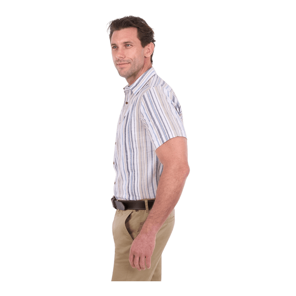Thomas Cook Max Short Linen Blend Sleeve Shirt T6S1121025 - Ronald King