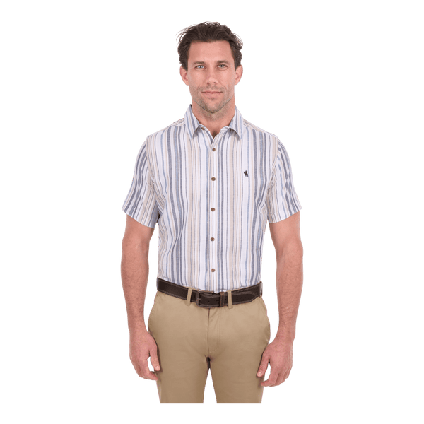 Thomas Cook Max Short Linen Blend Sleeve Shirt T6S1121025 - Ronald King
