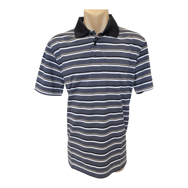 Tradewinds Jersey Stripe Polo TW4807 - Ronald King