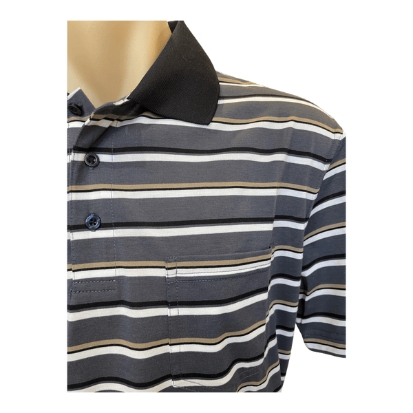 Tradewinds Jersey Stripe Polo TW4807 - Ronald King