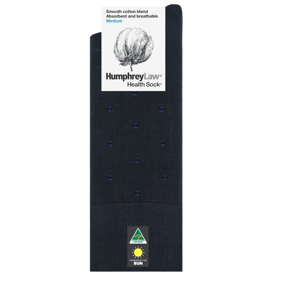 Humphrey Law 85% Mercerised Cotton Patterned Health Sock® Style 51C Checkspot