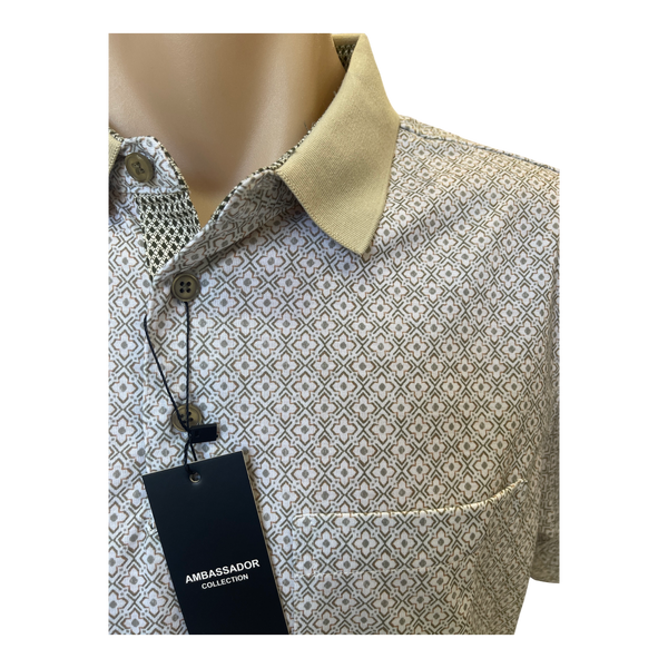 Ambassador Print Pattern Polo 600
