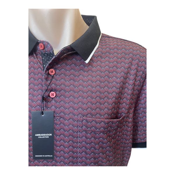 Ambassador Print Pattern Polo 600