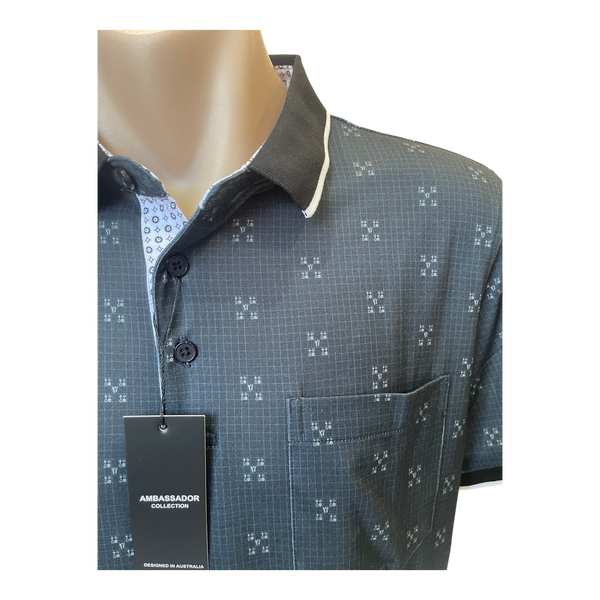 Ambassador Print Pattern Polo 600