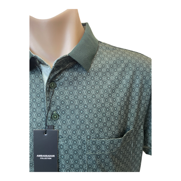 Ambassador Print Pattern Polo 600