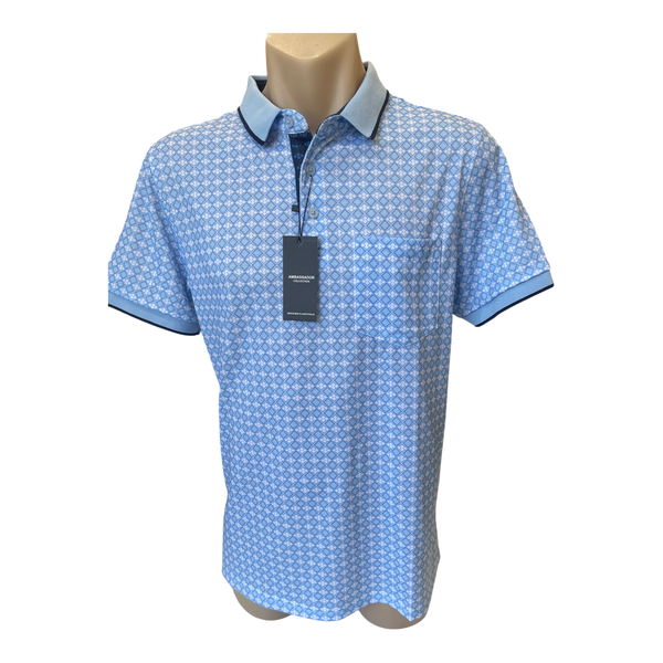 Ambassador Print Pattern Polo 600