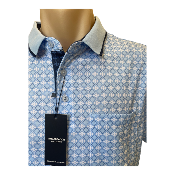 Ambassador Print Pattern Polo 600