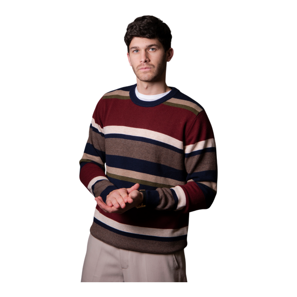 Bridge and Lord Stripe Crew Neck Pullover BL6521